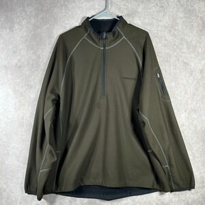 Solaris Sweater Mens XL Olive Green Pullover Jacket 1/4 Zip Long Sleeve Athletic